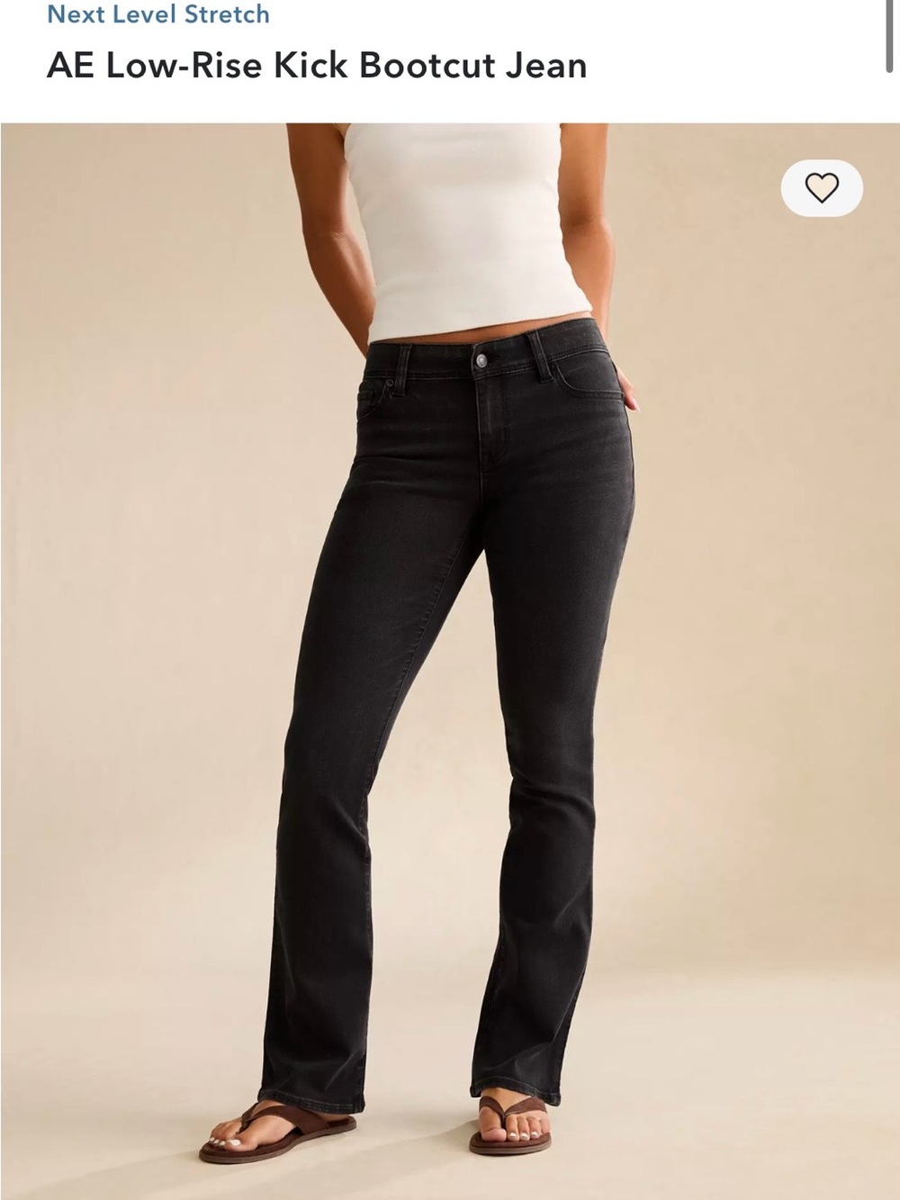 American Eagle Outfitters Black Low-Rise Bootcut Jeans